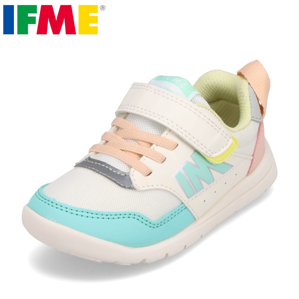 イフミー IFME 20-4310 キッズ靴 子供靴 靴 シューズ 3E相当 スニーカー キッズシューズ 子供靴 運動靴 軽量 リフレクター 面テープ 着脱簡単 人気 ブランド ホワイトのサムネイル