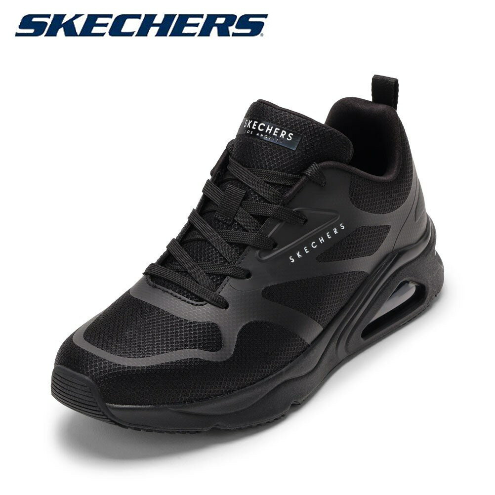 スケッチャーズ SKECHERS 183070 メンズ靴 靴 シューズ 2E相当 ローカットスニーカー 厚底 TRES-AIRUNO-REVOLU エアソール メッシュ 人気 ブランド ブラック