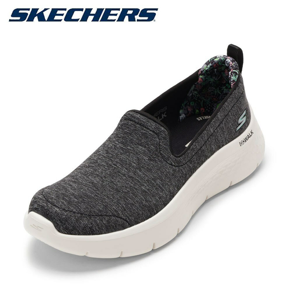 スケッチャーズ SKECHERS 124970 レディース靴 靴 シューズ 2E相当 ローカットスニーカー スリッポン GOWALKFLEX-CLEVE クッション性 メッシュ 通気性 人気 ブランド ブラック×ホワイト