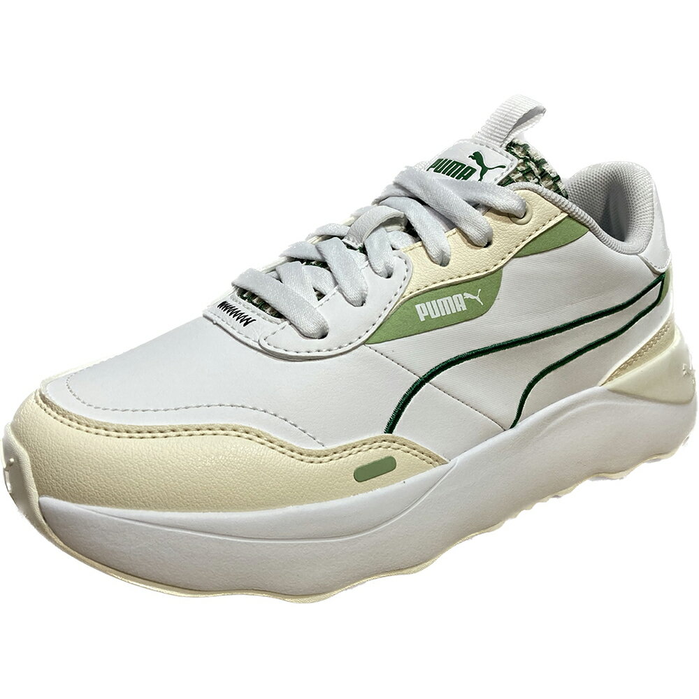 プーマ PUMA 395260.01L レディース靴 靴 シューズ 2E相当 ローカットスニーカー スタイリッシュ ランテイムド PF ブロッサム 人気 ブランド ホワイト×グリーン