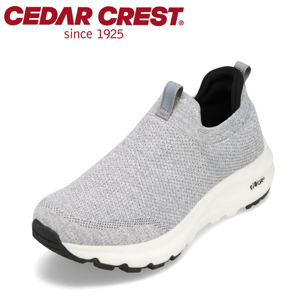 セダークレスト CEDAR CREST CC9456M メンズ靴 靴 シューズ 2E相当 防水 スリッポン クッション性 高反発 耐滑 ローカットスニーカー 滑りにくい 雨の日 グレー