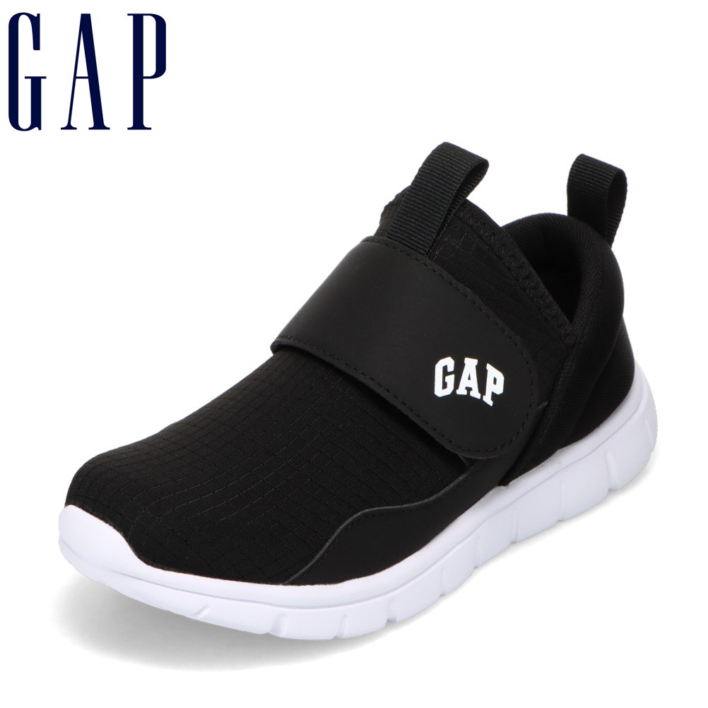 ギャップ GAP GPK12433C キッズ靴 子供靴 靴 シューズ 2E相当 スニーカー キッズスニーカー 子供靴 運動靴 軽量 伸縮性 屈曲性 面テープ 着脱簡単 ブラック