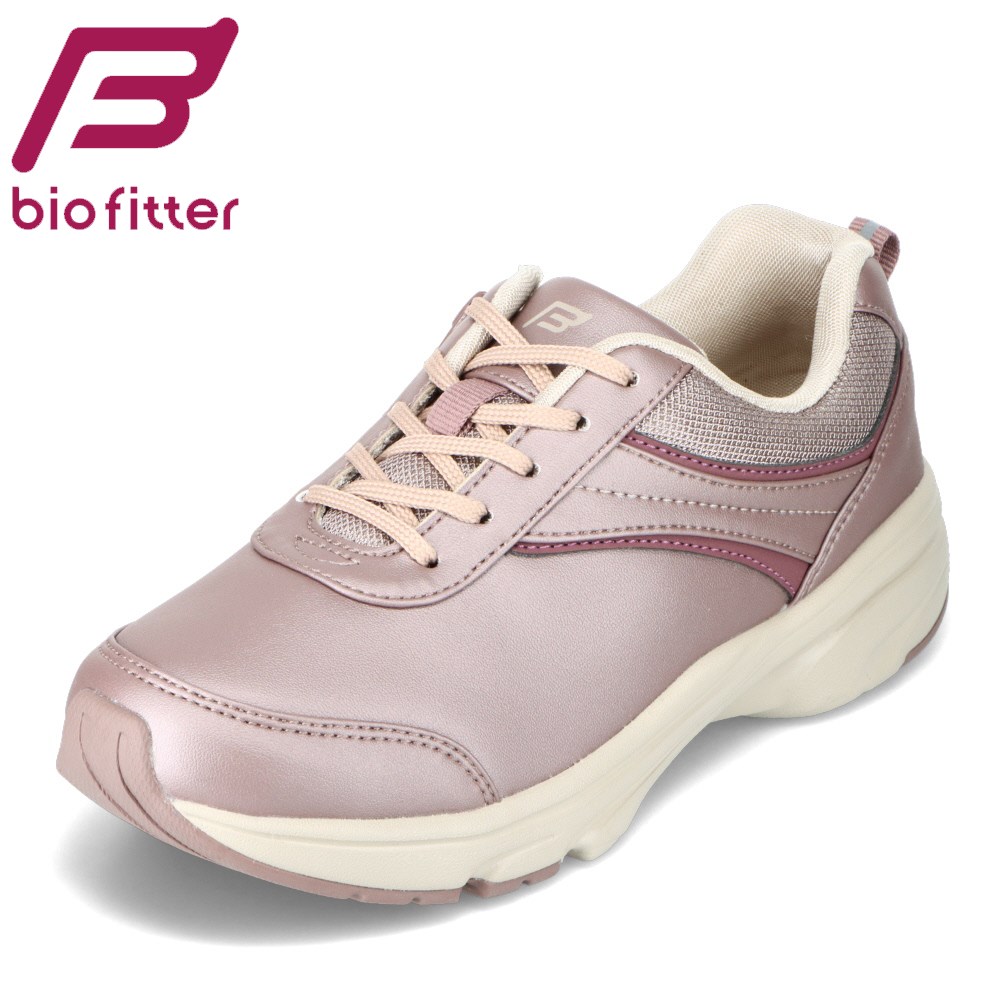バイオフィッター biofitter BF-273 レディース靴 靴 シューズ 3E相当 スニーカー ファスナー 着脱簡単 ストレッチ 伸縮性 高機能 柔らかい ローズ