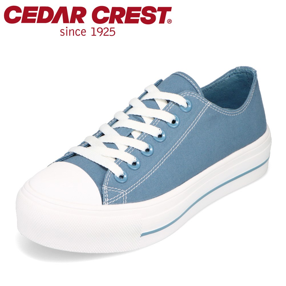 セダークレスト CEDAR CREST CC-9481W レディース靴 靴 シューズ 3E相当 軽量 キャンバススニーカー ローカットスニーカー カジュアル ECOスニーカー リサイクル素材使用 ブルー