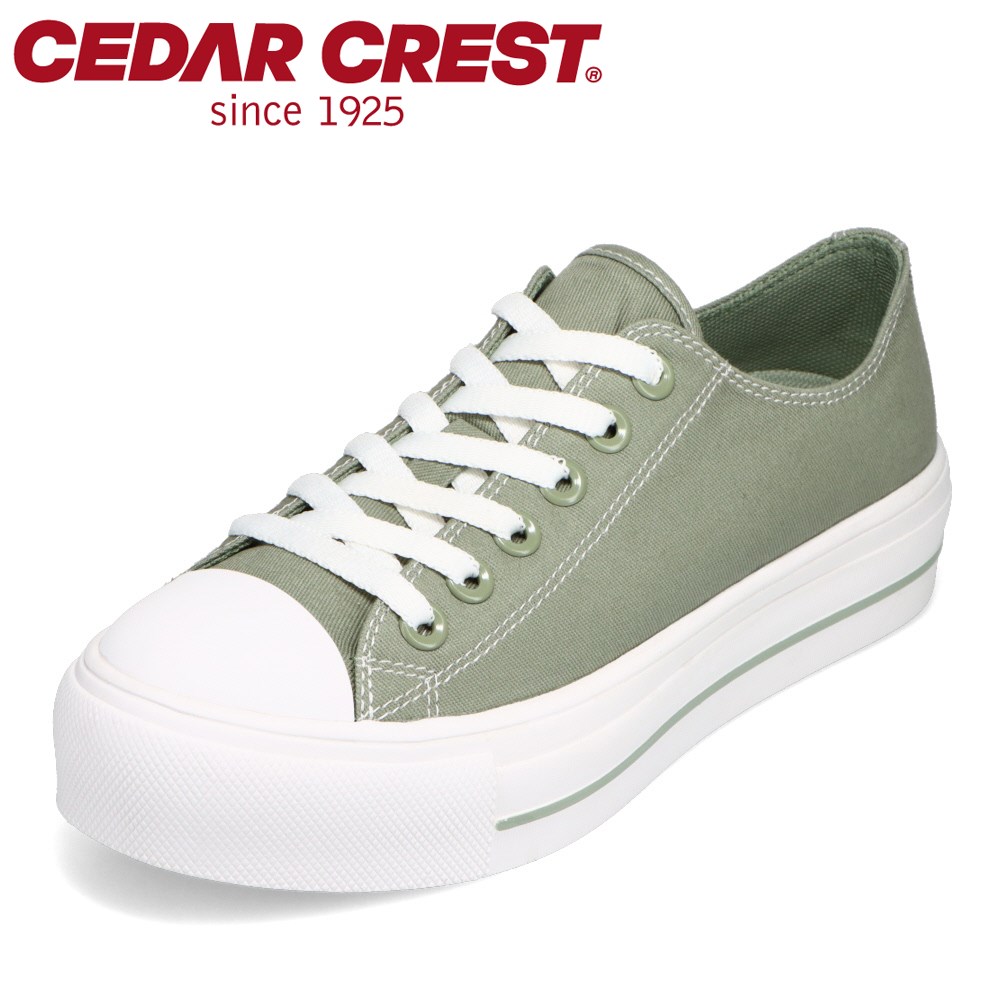セダークレスト CEDAR CREST CC-9481W レディース靴 靴 シューズ 3E相当 軽量 キャンバススニーカー ローカットスニーカー カジュアル ECOスニーカー リサイクル素材使用 ミント