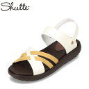 シュッテ shutte ST-3036 レディース靴 靴 シューズ サンダル ミュール リゾートサンダル 日本製 手染め ナチュラル シンプル ホワイト×イエロー