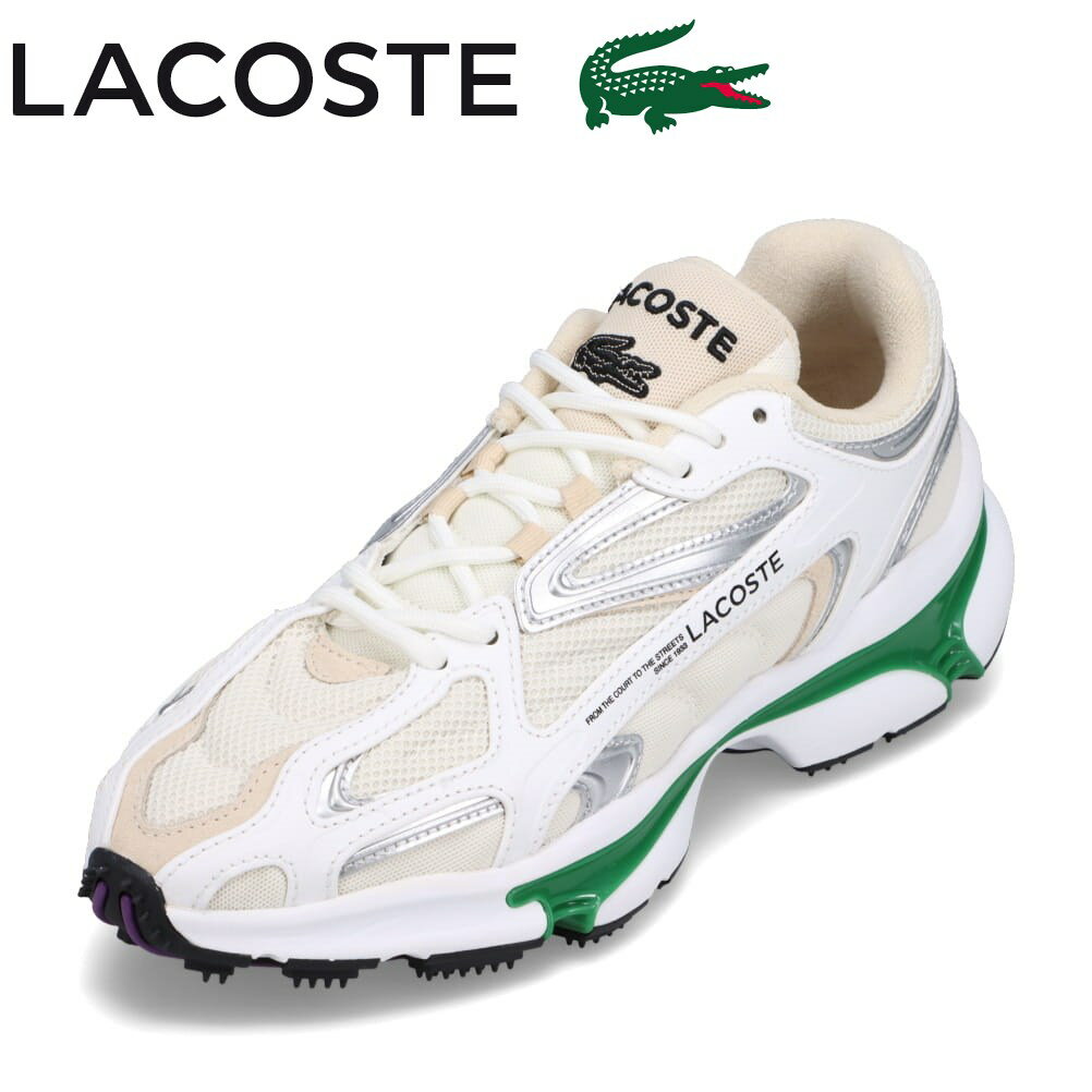 ラコステ LACOSTE 47SFA0012 レディース靴 靴 シューズ スニーカー ランニングシューズ 軽い 通気性 メッシュ メタリック 人気 ブランド ホワイト×グリーン