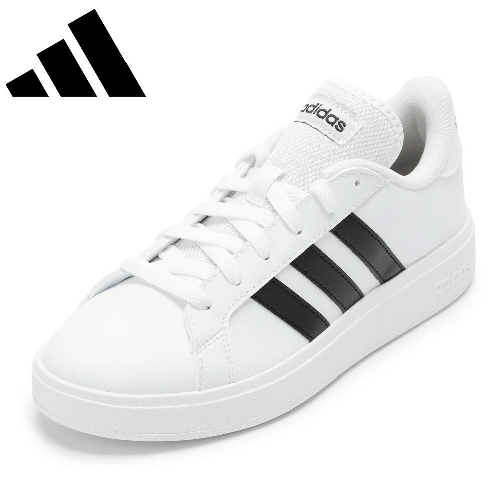 【全品P5倍！6日〜9日まで】アディダス adidas GW9250L レディース靴 靴 シューズ ローカットスニーカー GRANDCOURT BASE 2.0M トレーニングシューズ スポーツ ランニング 運動 人気 ブランド ホワイト×ブラック