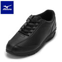 【25日まで毎日4H限定★P10倍】ミズノ MIZUNO B1GR240009 メンズ靴 靴 シューズ ローカットスニーカー ウォーキングシューズ MIZUNO NS WALK 6 シンプル ファスナー 着脱簡単 人気 ブランド ブラック