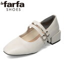 ラファーファ la farfa LF-387 レディース靴 靴 シューズ 4E パンプス ストラップ スクエアトゥ トレンド モード シンプル アイボリー