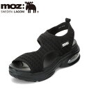 モズ スウェーデン MOZ sweden MOZ-16915 レディース靴 靴 シューズ 2E相当 サンダル スポーツ スポサン 厚底 エアクッション ニット 北欧 人気 ブランド ブラック