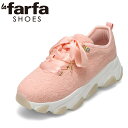 ラファーファ la farfa LF-906 レディース靴 靴 シューズ 4E相当 スニーカー 厚底 ボリュームソール リボン ビジュー キラキラ ローカットスニーカー 人気 ブランド ピンク