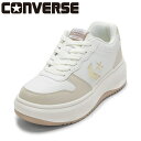 【全品P15倍!15日00:00~24H限定】コンバース CONVERSE 38002200L レディース靴 靴 シューズ 2E スニーカー コート シューズ 軽量 厚底 ボリュームソール NX361 PS ローカットスニーカー 人気 ブランド ホワイト×ベージュ