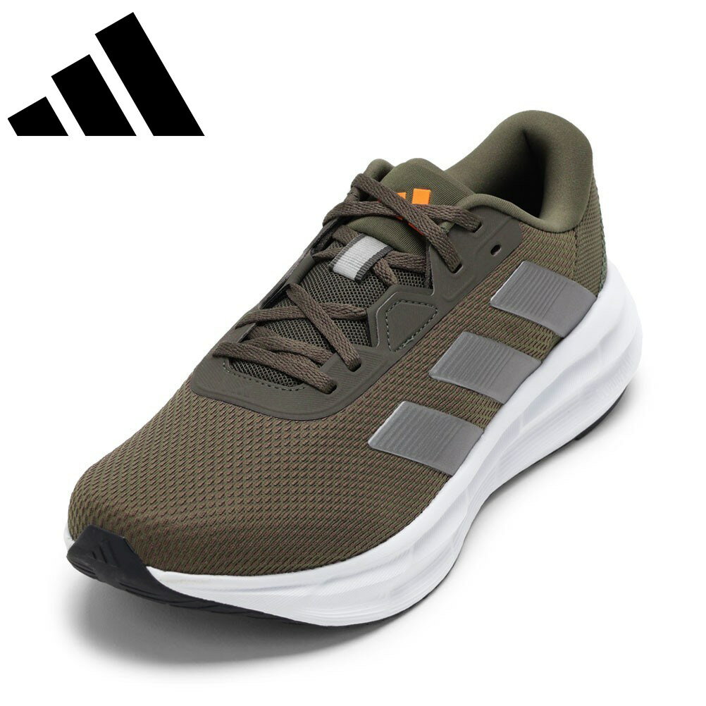 アディダス adidas JQ7141 メンズ靴 靴 シューズ 2E スニーカー ランニング シューズ クッション性 GALAXY 7 WIDE M スポーツ ランニング ウォーキング 耐久性 衝撃吸収 サポート力 ローカットスニーカー 人気 ブランド ダークオリーブ