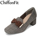 シフォンフィット ChiffonFit CF-5127 レディース靴 靴 シューズ 2E パンプス ローファー リボン クラシック フェミニン シンプル ブラウン