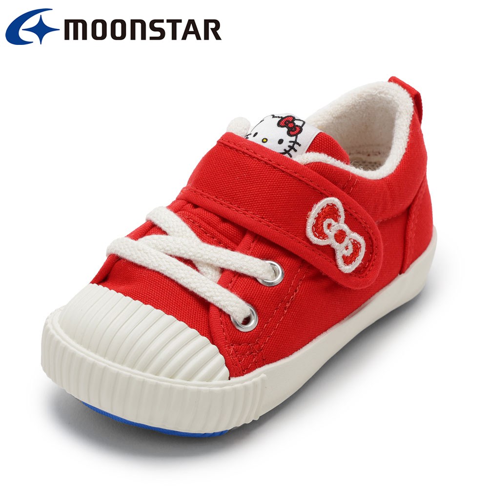 キャロット Carrot CR B40KTM キッズ靴 靴 シューズ 2E スニーカー キッズ 運動靴 通学 通園 子供靴 女の子 ハロー キティ コラボ 面ファスナー ゆったり 抗菌 防臭 ローカットスニーカー 人気 ブランド レッド