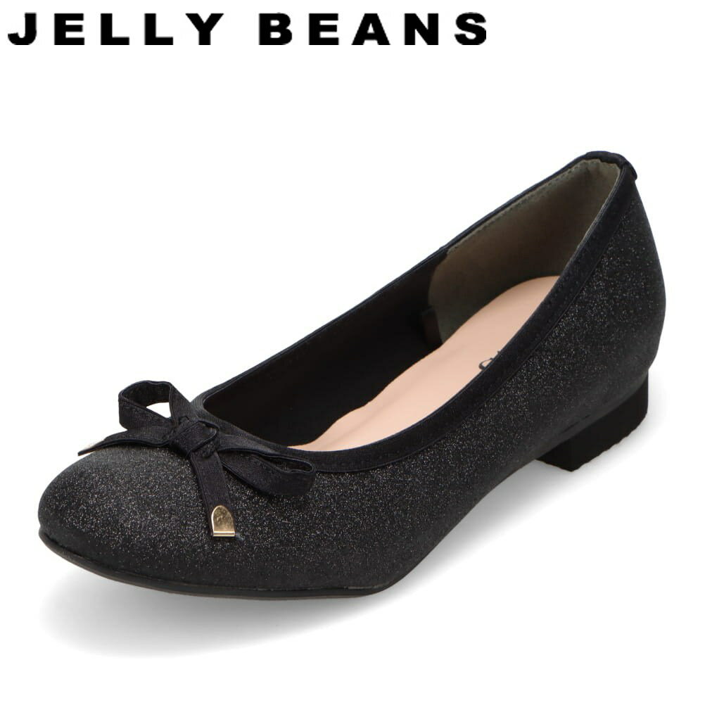 スタイルジェリービーンズ Style JELLY BEANS SJB-0001 レディース靴 靴 シューズ 2E パンプス バレエ フラット シューズ リボン ビジネス オフィス 通勤 シンプル ブラック