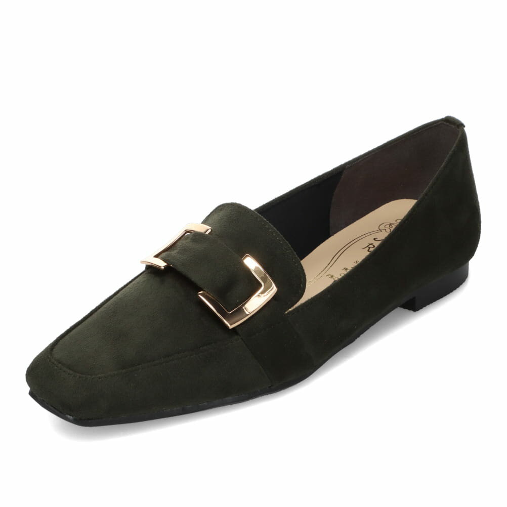 メタルルージュ Metal Rouge MR2124 レディース靴 靴 シューズ 2E相当 フラット シューズ ローファー スリッポン マニッシュ 通勤 オフィス ビジネス 結婚式 パーティー フォーマル オケージョン 歩きやすい 疲れにくい スクエアトゥ ベルト ゴールド カーキ