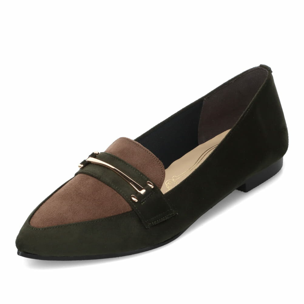 メタルルージュ Metal Rouge MR1001 レディース靴 靴 シューズ 2E相当 フラット シューズ ローファー スリッポン マニッシュ 通勤 オフィス ビジネス 結婚式 パーティー フォーマル オケージョン 歩きやすい 疲れにくい ポインテッドトゥ 金具 ゴールド カーキ