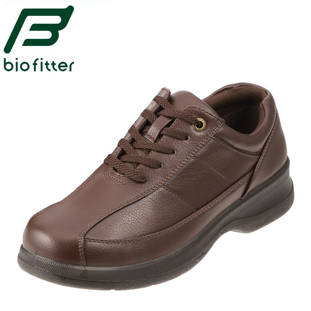 バイオフィッター カジュアルシューズ Bio Fitter ベーシックフォーメン BF-2911 メンズ靴 靴 シューズ 4E コンフォートシューズ ローカット レースアップ 幅広 歩きやすい 通勤 仕事 紳士靴 革靴 大きいサイズ 対応 28.0cm ダークブラウン