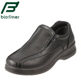 バイオフィッター スリッポン Bio Fitter ベーシックフォーメン BF-2912 メンズ靴 靴 シューズ 4E カジュアルシューズ ローカット 幅広 クッション性 歩きやすい 通勤 仕事 紳士靴 革靴 大きいサイズ 対応 28.0cm ブラック
