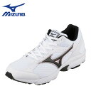 [ミズノ] MIZUNO K1GA161709 レディース | ランニングシューズ スポーツシューズ| 反射板 再帰性反射材 | ジョギング セール ジム | 運動靴 通学 部活 | 大きいサイズ対応 25.0cm | ホワイト×ブラック