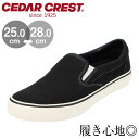 【20%OFFクーポン】セダークレスト スニーカー メンズ メンズスニーカー カジュアルスニーカー スリッポン 軽い 軽量 カジュアルシューズ ブラック 黒 ロ...