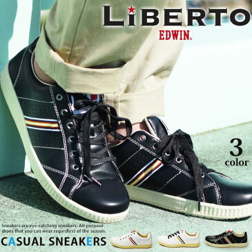 期間限定【ポイント10倍】【LiBERTO-EDWIN-リベルト エドウィン】スニーカー メンズ カジュアルシューズ レザー 通気性 大人 ウォーキング マラソン メンズスニーカー 防滑 軽量 靴 フォーマル メンズシューズ l70435/2018AW 秋冬 トレンド