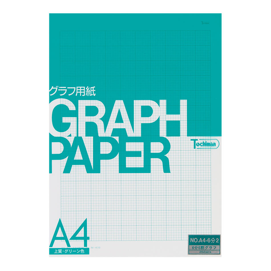 グラフ用紙 A4 住宅用グラフ 6分6割グラフ 上質紙 81.4g/m2 25枚入 グラフサイズ 10間 x 14間　住宅用 間取り プランニング 尺図 用紙 1間 18.2mm 1/100縮尺 6マス