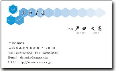 名刺 作成 名刺 印刷【カラー名刺・幾何学グラデーション(10枚単位)】