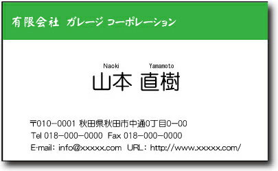 名刺 作成 名刺 印刷【2色名刺・横ライン1(横型)(1セット100枚)・ケース付】