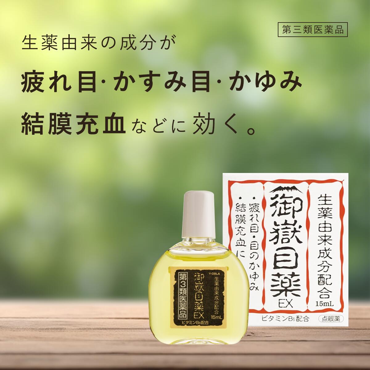 【LINE追加で最大500円オフ】3個セット 御嶽目薬EX(セルフメディケーション税制対象) 【第3類医薬品】日野製薬 木曽 御嶽山 生薬 目の疲れ 疲れ目 かすみ 結膜充血 充血 眼病予防 花粉 花粉症 炎症 かゆみ アレルギー オウバク 漢方 点眼薬 百草丸でおなじみ日野製薬 目薬