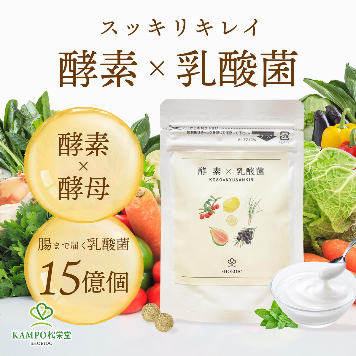 【LINE追加で最大500円オフ】 ダイエット サプリメント 酵素 × 乳酸菌 サプリ 1袋 1ヶ月 ダイエットサ..