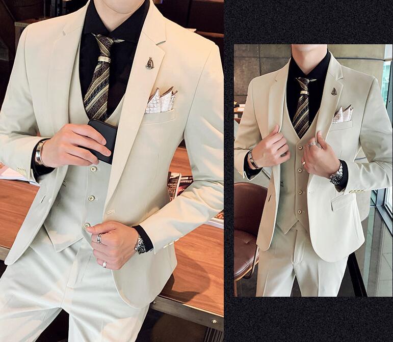 【セール 送料無料】メンズ スーツ 長袖ジャケット+ズボン+ベスト 3点セット 礼服 花婿 撮影 高級感 スリムスーツ 3ピーススーツ ビジネススーツ カジュアル 紳士服 結婚式 披露宴 司会 忘年会 フォーマル パーティー 二次会 通勤 就職 発表会 成人式 細身 着痩せ 春秋冬