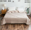 【送料無料】掛け布団 ストライプ柄　チェック柄 洗える 清潔 春秋 布団 150*200cm 200*230cm 寝具 セミダブル シングル ダブル クイーン おしゃれ 人気 新品