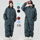 【送料無料】スノーボードウェア オールインワン メンズ レディース スキーウェア 連体服 男女兼用 ペアスノーウェア お揃い カッコイイ 防水防風 防寒 暖かい...