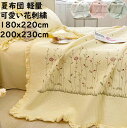 【送料無料】夏布団 布団 夏掛け布団 人気 セミダブル ダブル 軽量 花刺繍 可愛い 180*220cm/200*230cm 肌掛け布団 夏ふとん 通気性いい ...