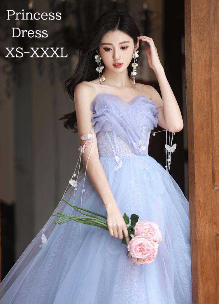 【送料無料】ウェディングドレス プリンセスライン!高級感 オフショルダー 結婚式 花嫁ドレス 前撮り/後撮り ロングドレス 編み上げ イブイングドレス パーティードレス 挙式 海外旅行 写真撮影 ブライダル 披露宴 二次会 演奏会 ピアノ 忘年会 ワンピース ロマンティック