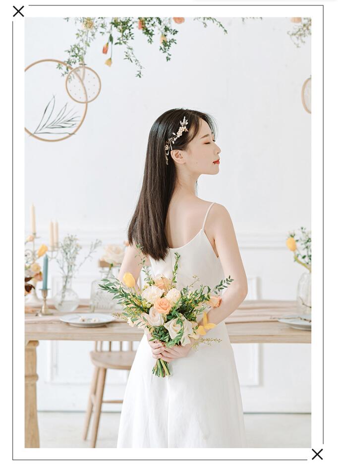 【送料無料】キャミソール ウェディングドレス ワンピース 花嫁ドレス 袖なし 白ドレス ロング ブライダルドレス スレンダーライン 高級感 前撮り/後撮り 礼服 結婚式 ファスナー パーティードレス お洒落 挙式 披露宴 二次会 演奏会 司会 舞台 ピアノ イブイングドレス