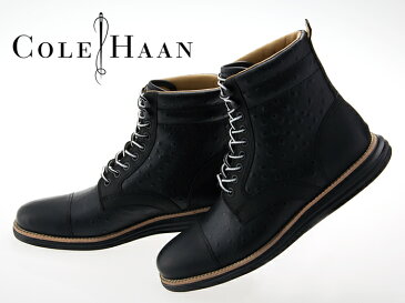 コールハーン COLE HAAN LUNAR GRAND LACE BOOT ルナグランド レース ブーツ 【NIKE X COLE HAAN】ナイキ コラボ BLACK OSTRICH PRINT ブラック オーストリッチ プリント ワイズ：MIDIUM #C13664