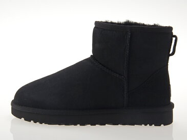 アグ UGG AUSTRALIA WOMENS CLASSIC MINI II ウィメンズ クラシック ミニ 2 レディース ムートンブーツ シープスキン BLACK ブラック #1016222-blk