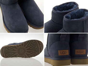 アグ UGG AUSTRALIA WOMENS CLASSIC MINI II ウィメンズ クラシック ミニ 2 レディース ムートンブーツ シープスキン NAVY ネイビー #1016222-navy