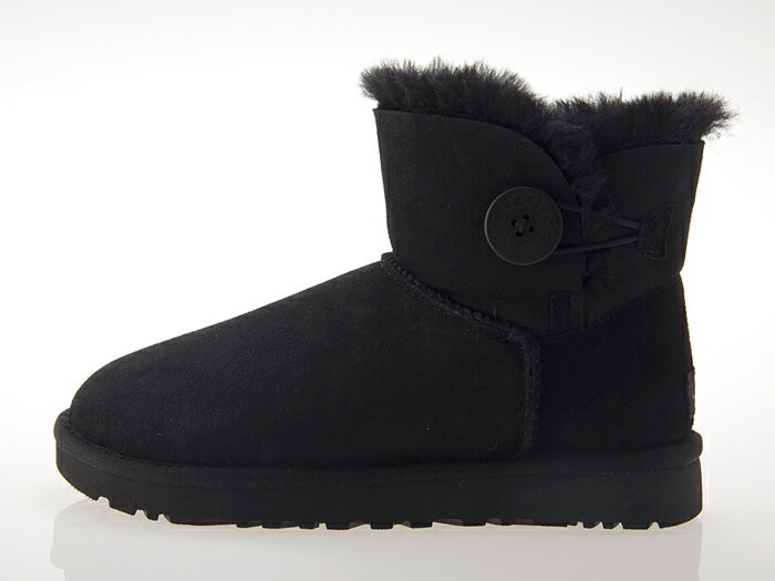 アグ UGG AUSTRALIA WOMENS MINI BAILEY BUTTON II ウィメンズ ミニ ベイリー ボタン 2 レディース ムートンブーツ シープスキン BLACK ブラック #1016422-blk