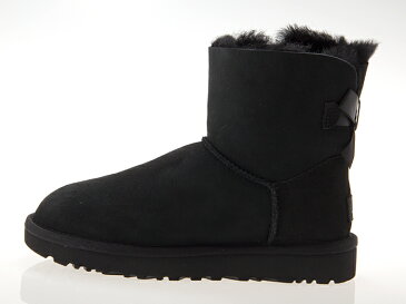 アグ UGG AUSTRALIA WOMENS MINI BAILEY BOW II ウィメンズ ミニ ベイリー ボウ 2 レディース ムートンブーツ シープスキン BLACK ブラック 黒 #1016501-blk