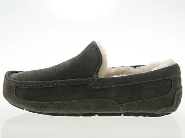 アグ UGG AUSTRALIA MENS ASCOT メンズ アスコット モカシン スリッポン スエード ムートン シープスキン CHARCOAL チャコール #1101110-chrc