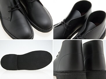 クラークス CLARKS ORIGINALS DESERT BOOTS デザートブーツ BLACK POLISHED LEATHER ブラック ポリッシュド レザー #26144225