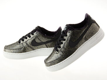 ナイキ NIKE AIR FORCE 1 LOW PINNACLE QS (GS) エア フォース 1 ロー ピナクル 【ORNAMENT PACK】 ガールズ・レディースサイズ BLACK/GOLD/WHITE #AH9119-001