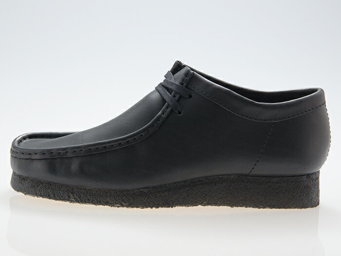 クラークス CLARKS ORIGINALS WALLABEE ワラビー BLACK LEATHER ブラック レザー 26155514