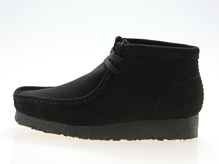 クラークス CLARKS ORIGINALS WOMENS WALLABEE BOOT ウィメンズ ワラビー ブーツ レディース 女性用 黒 BLACK SUEDE ブラック スエード #26155521