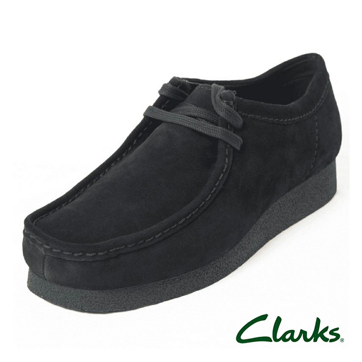 クラークス Clarks ワラビーエヴォウォータープルーフ WallabeeEVO WP 26172817 ブラック スエード 黒 本革